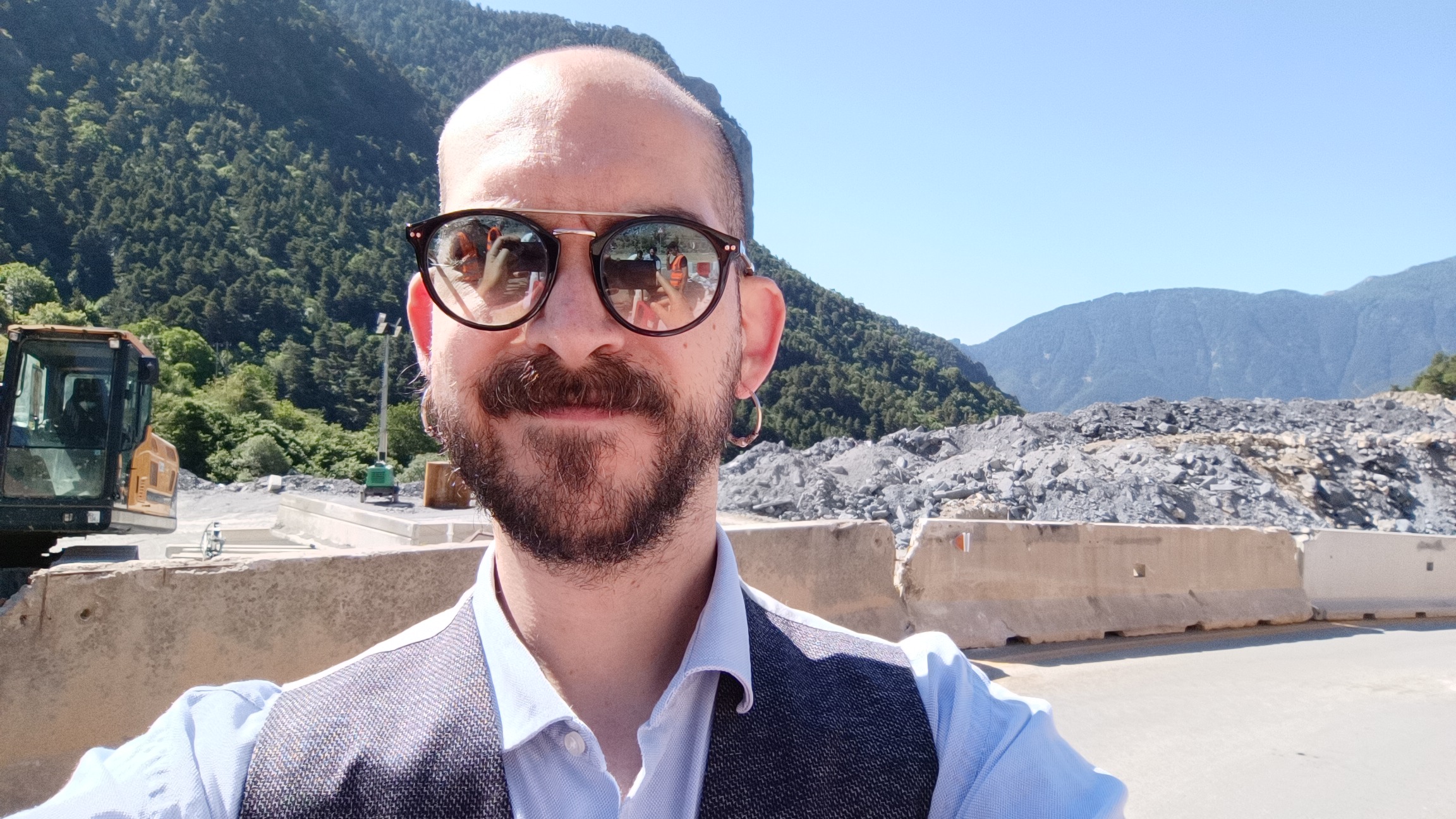 Francesco Paolo Verardi durante l’inaugurazione del Colle di Tenda