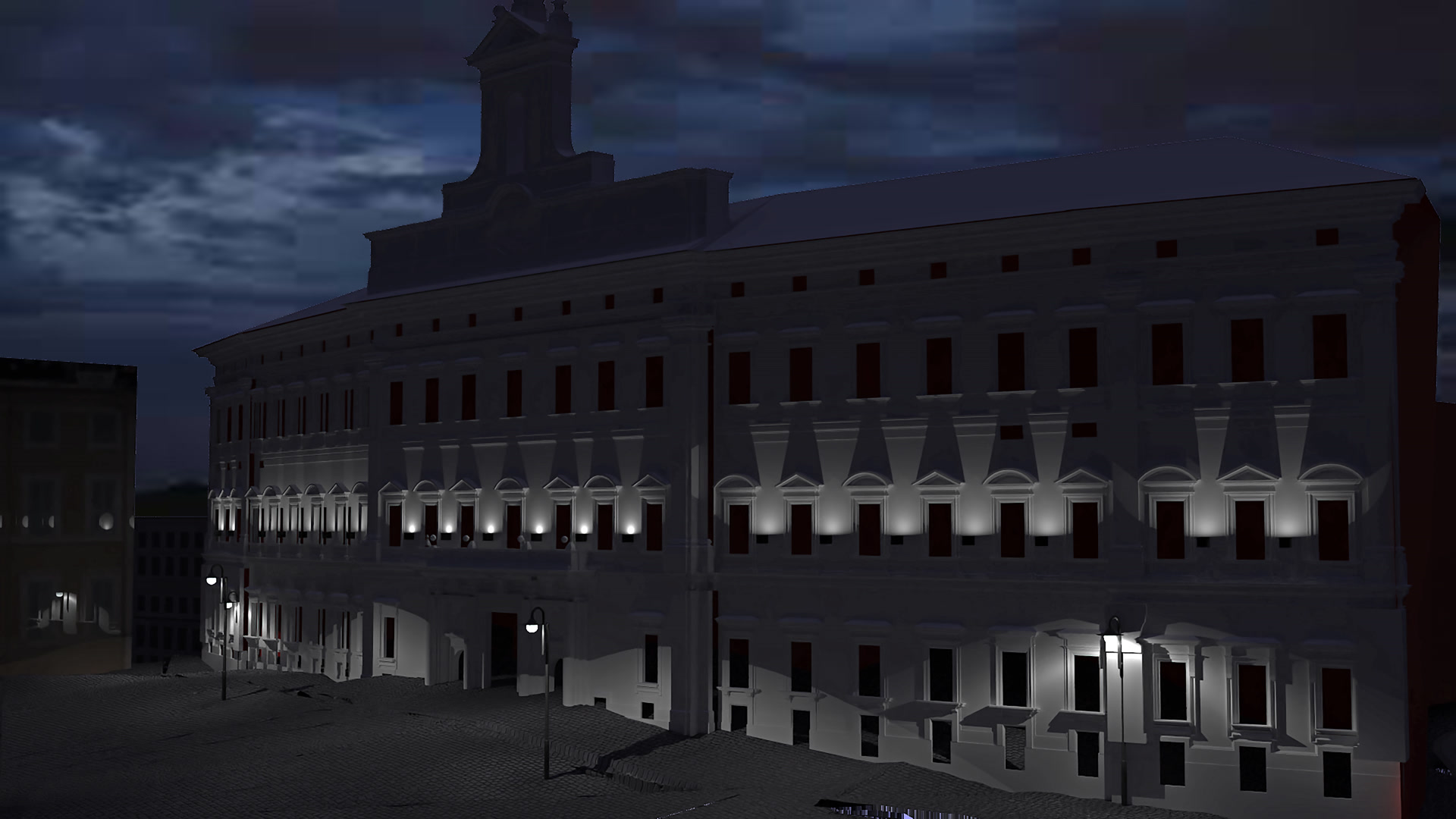 Vista prospettica della simulazione di progetto.
