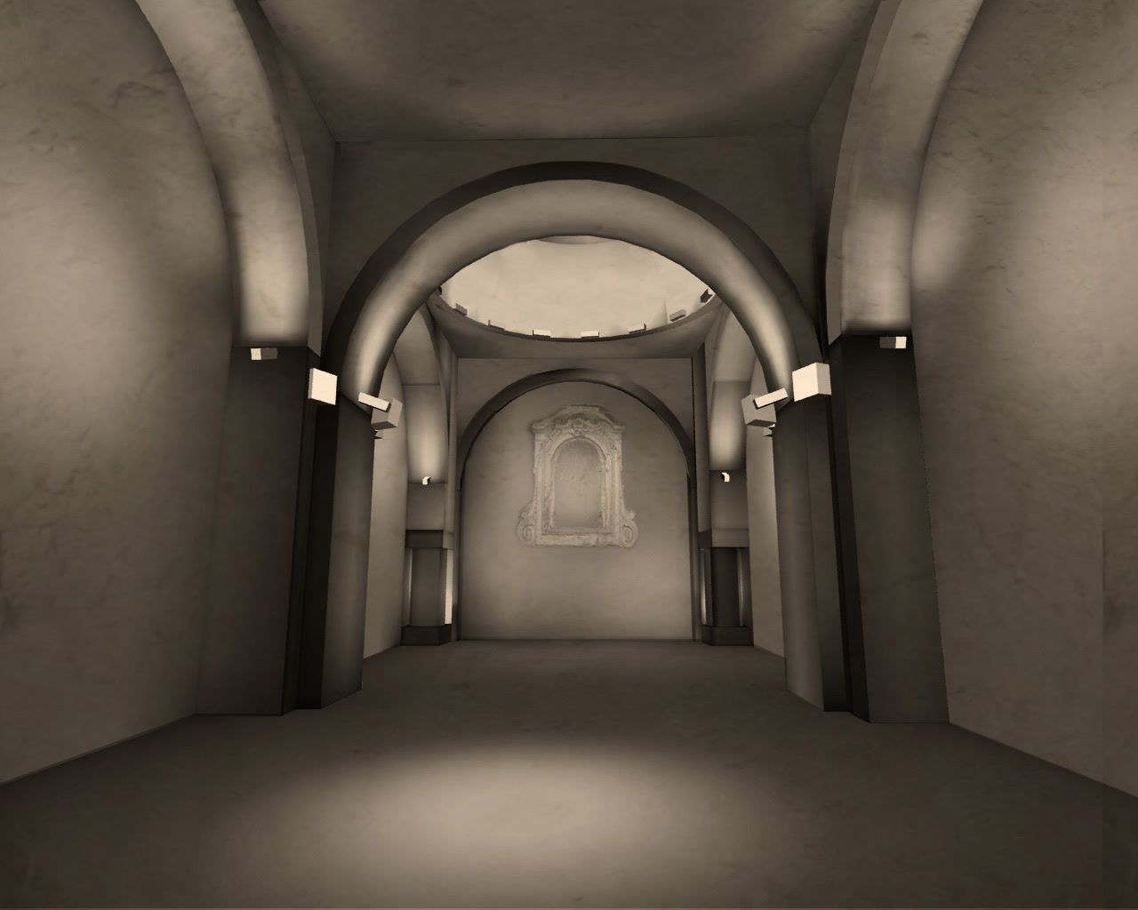 Render illuminotecnico degli spazi di San Liborio